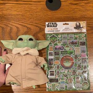 Bundle baby Yoda Grogu the child and stickers ❤️🥰